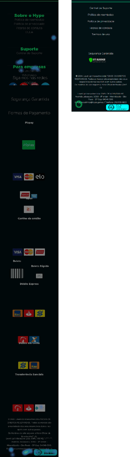 Checkout before: cluttered footer with misleading elements